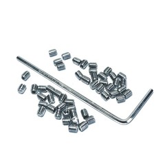 50Pcs M2.5 x 3mm Stainless Steel Set Screws Hex Socket Grub Screws w/ Allen Key