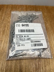 M2.5 X 0.45 Stainless Steel 30 MM Length Slotted Cheese Head Machine Screws