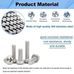 30Pcs M4x30mm Machine Screws Pan Phillips Cross Pan Head M40.7mm 1.18 in Scre…