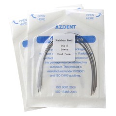 Los alambres de ortodoncia dental rectangular oval arco de acero inoxidable