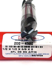 1/2″ CARBIDE END MILL 4 FLUTE DOUBLE END CENTER CUTTING STUB TIALN HTC 200-4500