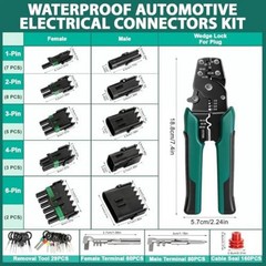 401PCS 25 Sets Weather Pack Connectors Kit, 1 2 3 4 6Pin Automotive