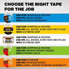 1.88 In. X 66.7 Ft. Heavy Duty Shipping Packaging Tape (6-Pack with Dispenser)