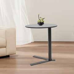 Side Table 22 Inches High Y-shaped Base Circular Top 88 Pounds Capacity Saving