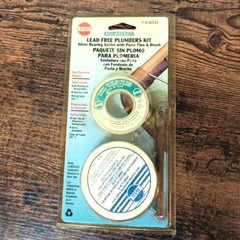 VTG Silver Bearing Lead Free PLUMBING SOLDER KIT w Flux & Brush KESTER AQUABOND