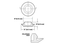 1/4″ 0.25 Inch Black Plastic Hole Plug for Sheet Metal Flush Mount Quantity 5