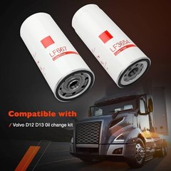 Volvo D12 Oil Filter Fuel Filter Kit 2x LF667 LF3654 FF5507
