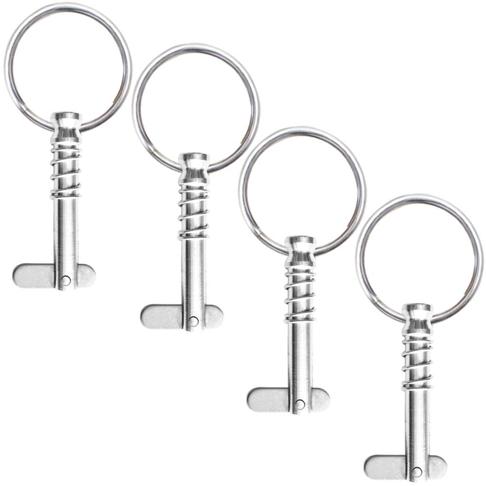 4 Pcs 1/4 Quick Release Pins Marine Grade 316 Stainless Steel Bimini Top Pins