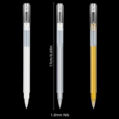 SMOOTHERPRO White Gel Pens, 3 Pcs 1.0 mm Bold 1 Count (Pack of 3),