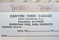 Vintage 1950’s Garage Receipt Book Pad Service Mechanics Gas GOODYEAR SHELL