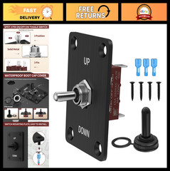 Waterproof 12V Latching Toggle Switch 30A DC SPDT ON/OFF/ON Rocker Switch for Ca