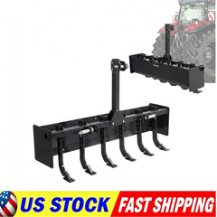 55″ Box Blade Scraper W/ 6 Scarifier Shank For CAT 1 & CAT 0 Tractors, 3 Point