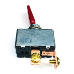 NEW High Current 50 Amp 12-14 Volt DC Automotive SPST Red Toggle On-Off Switch