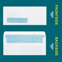 Left Window Envelopes Self Seal 20 Pack 4 1/8 x 9 1/2 Inches Flip & Seal Closure