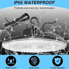300W UFO Led High Bay Light Industrial Warehouse Lighting 45000LM Dimmable 5000K