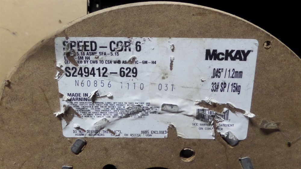 McKay Speedcor 6 S249412-629 .045 /1.2mm Welding Wire 15Kg/33Lb