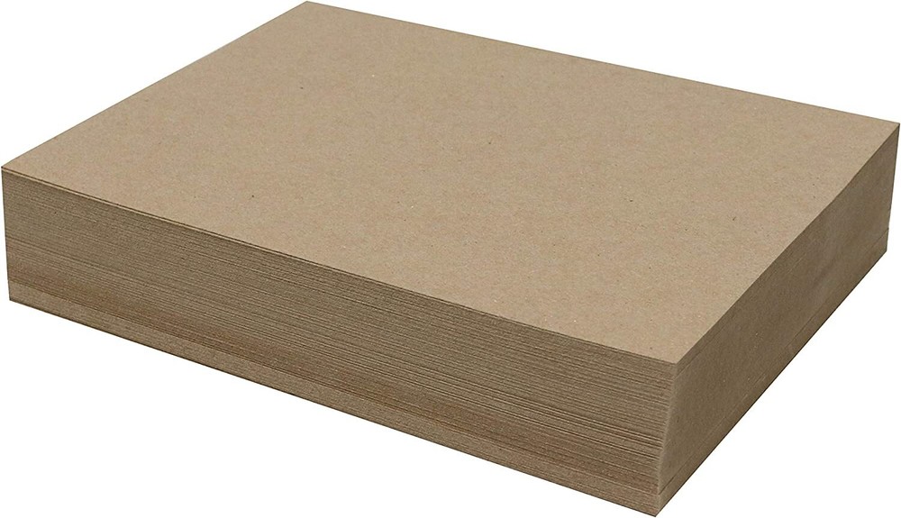 100 Sheets Chipboard 5 x 7 inch – 22pt Light Weight Brown Kraft Cardboard