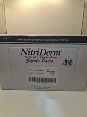 Nitriderm Gloves Nitriderm Textured Powder free Gloves Sterile 50 Pairs – Med