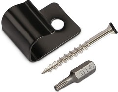 Start Clips – Universal Hidden Fasteners for Composite Decking (36 Pack, Black)