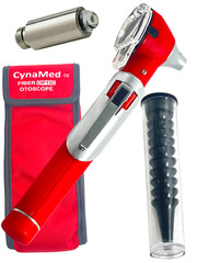 NEW MINI OTOSCOPE FIBER OPTIC MEDICAL DIAGNOSTIC EXAMINATION CE APPROVED(Red) A+
