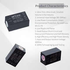 Mini Step-Down AC-DC 220V to 5V 3W Power Supply Module 3 Pack Isolated for DIY