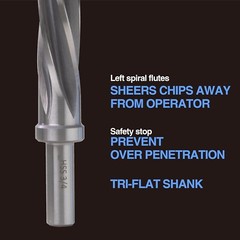 HSS M2 Taper Chucking Reamer Spiral Flute 4Pcs Set 3/8″-1/2″-5/8″-3/4″ cut hole