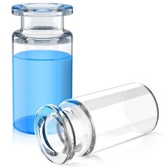 1000PCS 10ml Sample Vials+Aluminum Caps 20mm Crimp Top Clear Glass Bottle HPLC