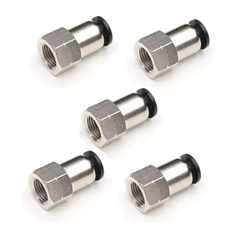 5X 1/8 Npt Female Push To Connect Fittings,For CEKER 1/4″ OD X 1/8″ FNPT, Brass