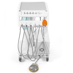 Portable Mobile Dental Delivery Unit Treatment Compressor Syringe Suction 4 Hole