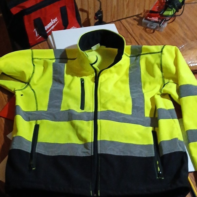 Hi-Visibility Yellow Black Gray Industrial Protective Safety Jacket for Work