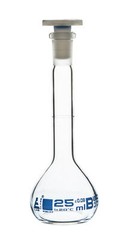 Eisco 25ml Volumetric Flask with 10/19 Socket Size, Class B – Borosilicate Glass
