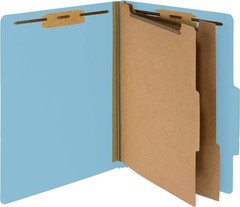 10 BLUE SUMMIT Supplies Classification Folders With 2 Dividers & 2″ Tyvek