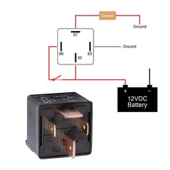 EHDIS 4-Pin Relay With Harness – Car Truck Motor Heavy Duty 80A 12V On/Off Norma