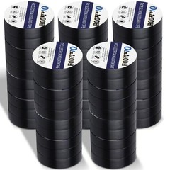 100 Rolls Black Electrical Tape Bulk 3/4 Inch x 66ft, Waterproof Vinyl Electr…
