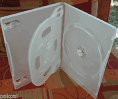 50 New Clear 14mm Slim 3 Disc Triple DVD Case w/Booklet Clip RL58