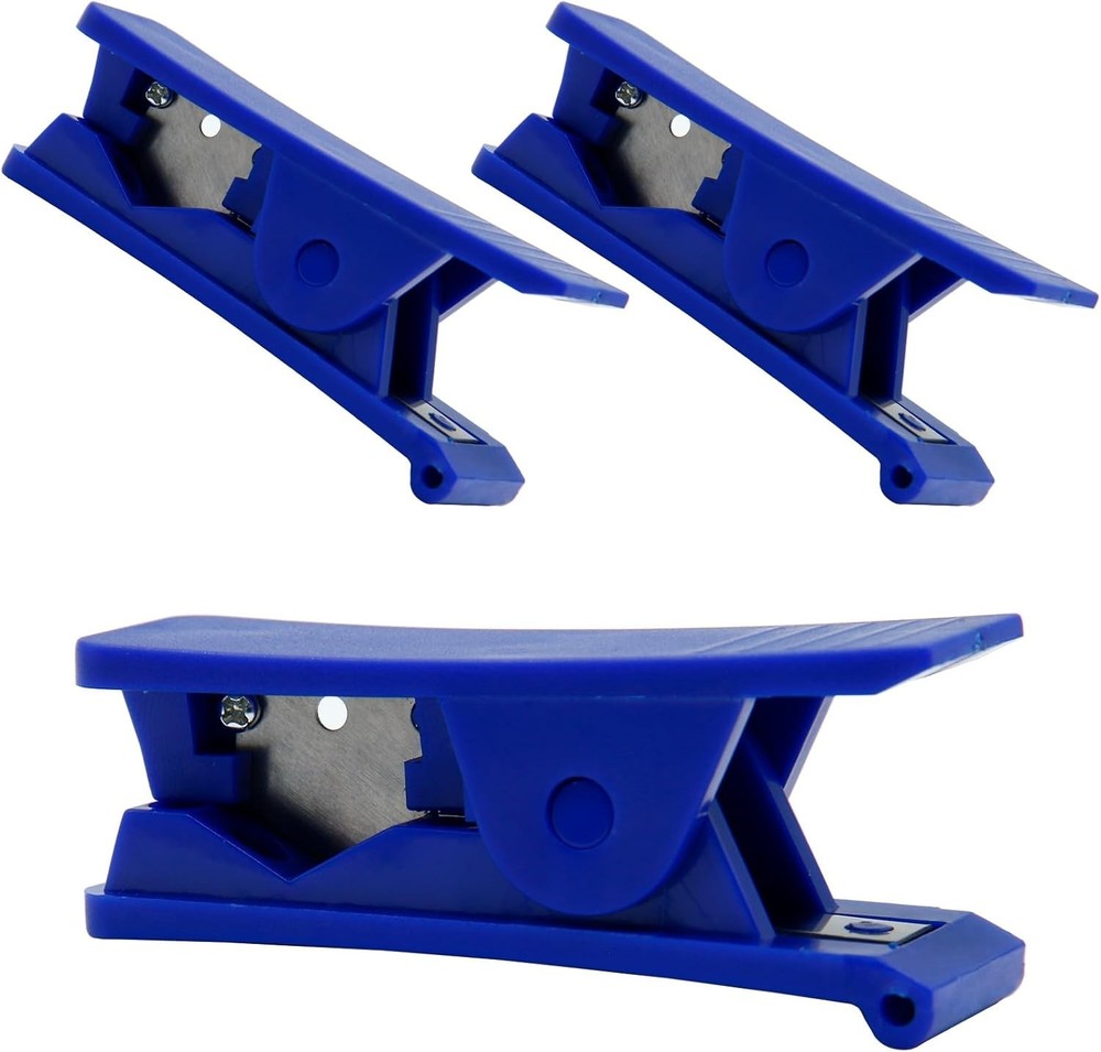Litoexpe 3pcs PTFE Plastic Tubing Cutter, Blue Pipe Cutter, Square Tubing Hose