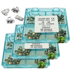 10Sets/box Dental Orthodontic Buccal Tubes 1st Molar Roth 0.022 Bondable Mesh