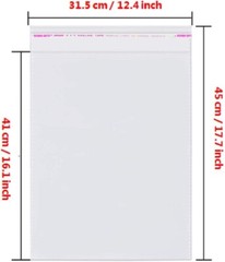 50 Pcs 12×16 Inch Self Seal Clear Cellophane Bags for Packaging Clothing T-Shirt