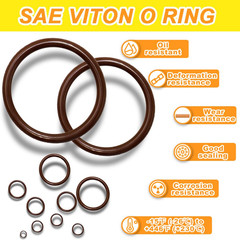 382 Pcs SAE Viton O Ring Assortment Kit 30 Sizes Brown O-Ring Set for Various Au
