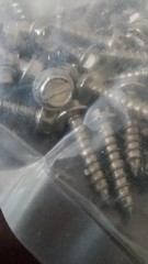 Slotted Indented Hex Washer Sheet Metal Screw Stainless #8X3/4” Qty 100 #8 3/4″