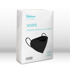 10/50/50 BLACK KN95 Disposable Face Masks 5 Layers Filters 95%+ PFE & BFE