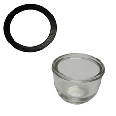 Sediment Bowl & Sediment Bowl Gasket (Rubber-Vinyl) Fits Ford/New Holland