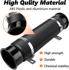 3″ Turbine Intake Pipe, Cold Air Intake Pipe 76MM Adjustable Flexible Hose Tube
