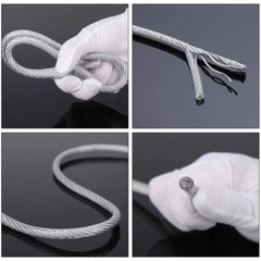 304 Stainless Steel 7*7 & 7*19 Clear PVC Plastic Coated Wire Rope Dia 0.6mm~12mm