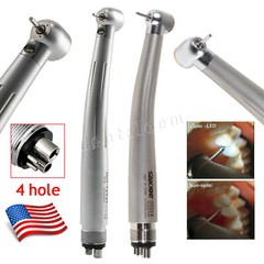 Dental No-LED / LED E-generator High Speed Handpiece Push Button 4Hole Turbine