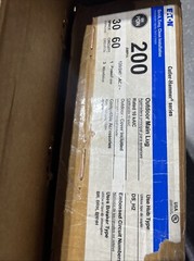 Eaton BRP30L200R Outdoor Main Lug 200A 120/240VAC 30 Space 60 Circuit 1PH 3 Wire