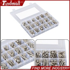 245PCS M6 M8 M10 Heavy Duty Flanged Bolts and Nuts Kit 304 Metric Hex Screws