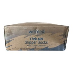 Welmed Welmed Slipper Socks, Extra Large, Gray, Single Tread (48/CS)