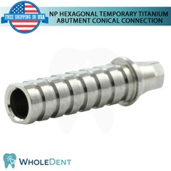 1x NP Conical Connection Hexagonal Temporary Titanium Abutment Dental Ø4.5mm