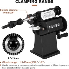 Manual Coil Winding Machine 1/16″- 1/2″ Hand Coil Winder with Counter for Spiral